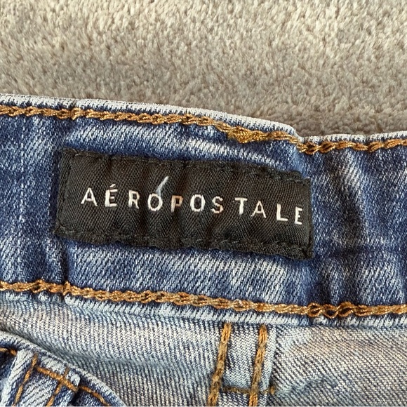 Aeropostale Men's Jeans Size 30X32 Super Skinny Medium Wash Distressed - Picture 3 of 11